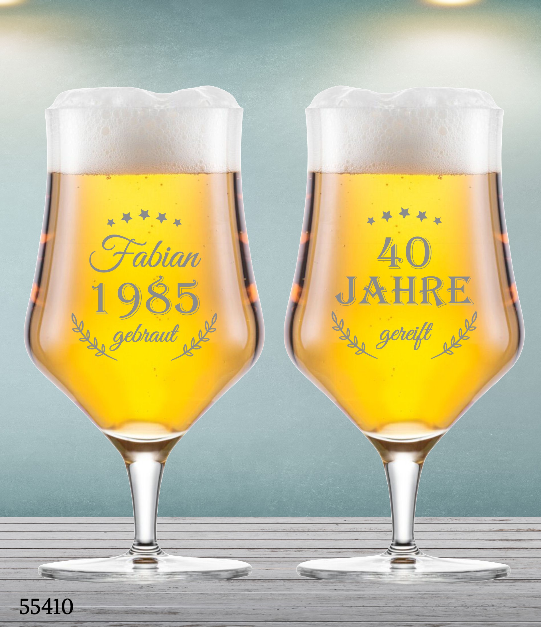 Name und Jahrgang – gebraut & gereift.