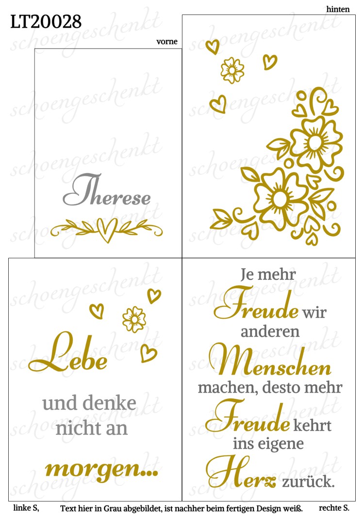 Lebe und denke nicht an morgen…🌸 Laterne Zitate