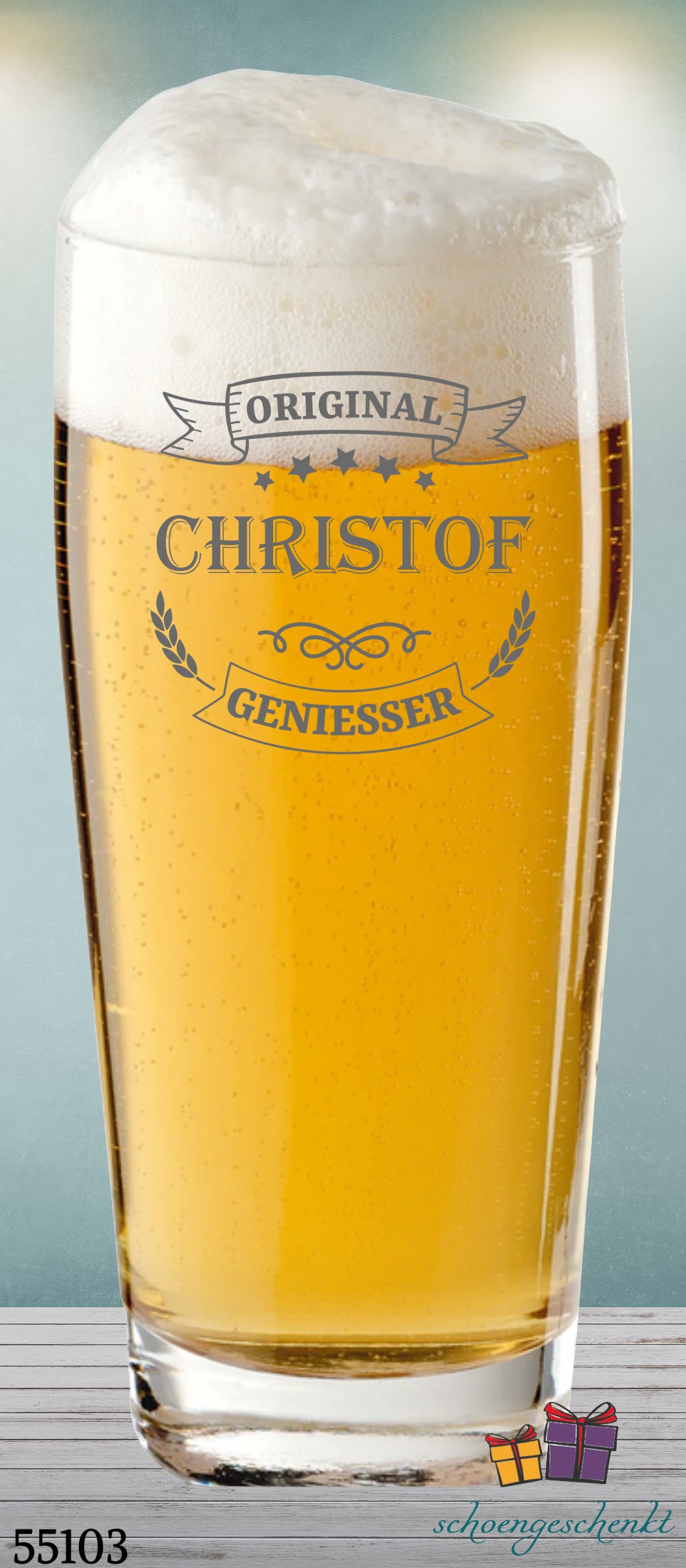 Für echte Genießer 🍺 Bierglas im eleganten Design