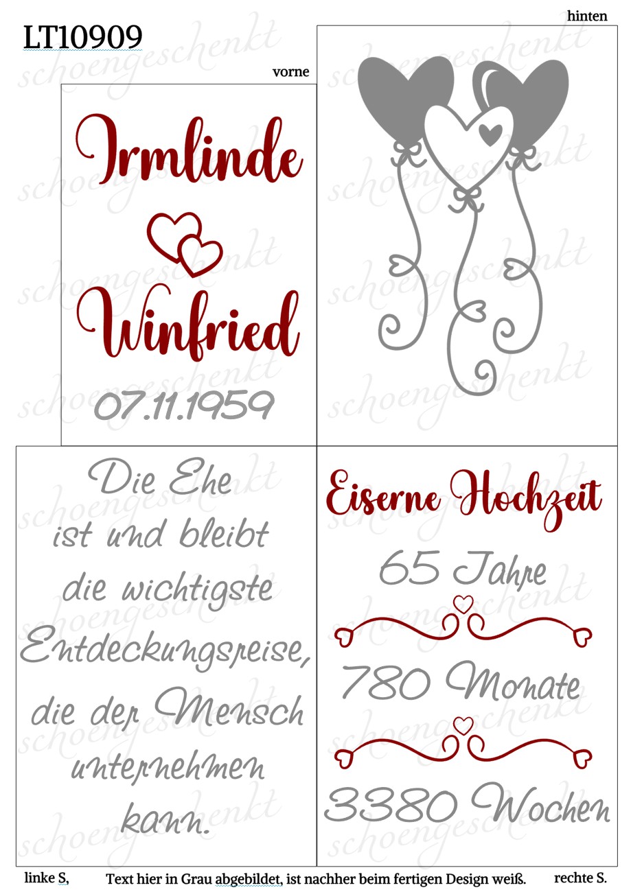 Eiserne Hochzeit – 65 Jahre Liebe und Lebensreise ❤️  Laterne