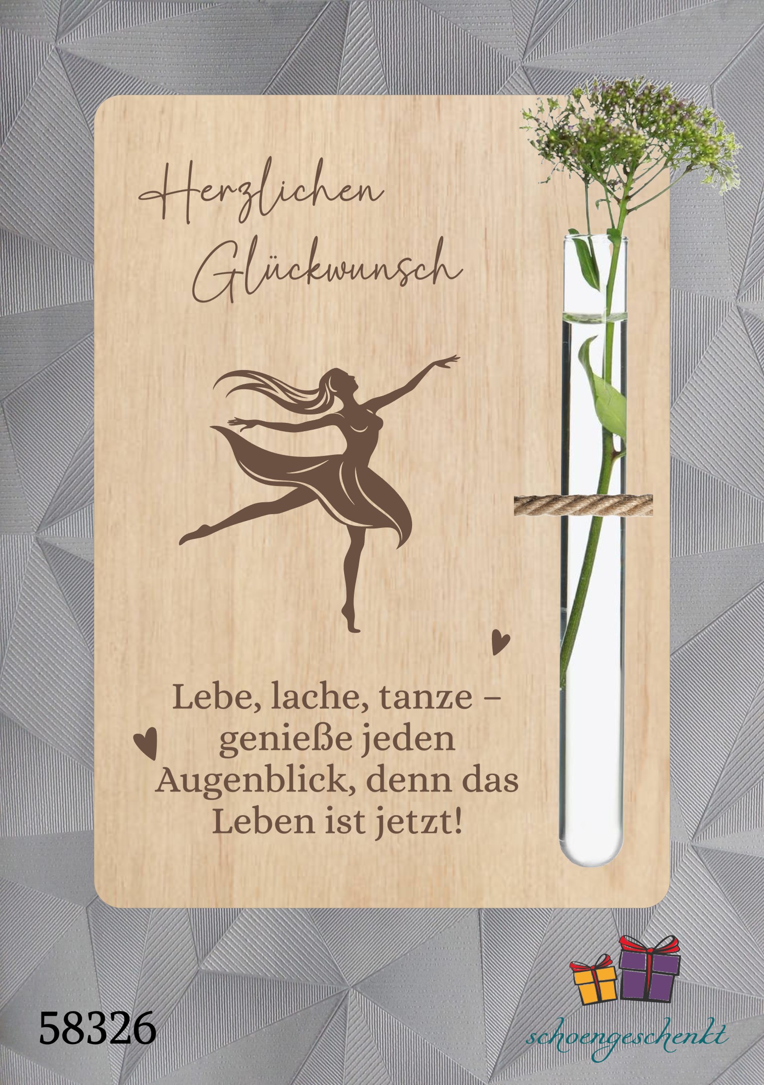 Lebe, lache, tanze 💃 - Geldgeschenkkarte