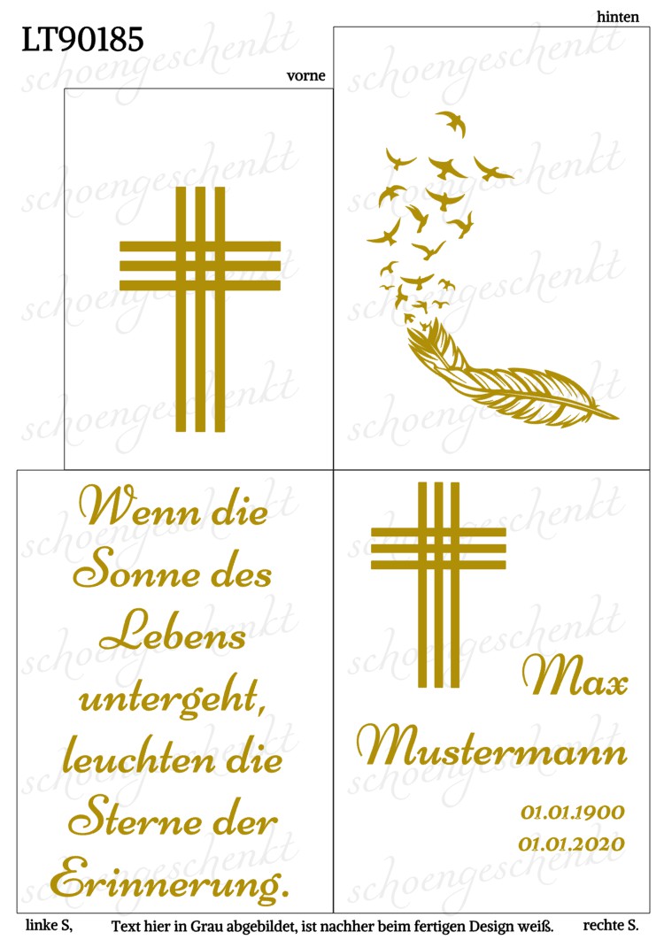 Wenn die Sonne des Lebens untergeht, leuchten die Sterne der Erinnerung.🌟 Laterne Trauer