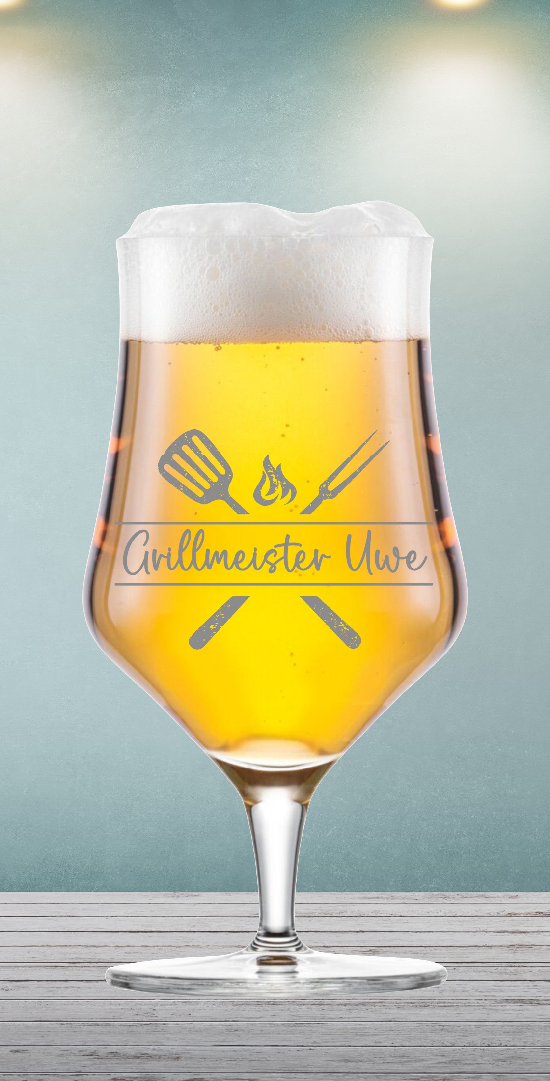 Bierglas „Grillmeister“ – Perfekt für BBQ-Könige!