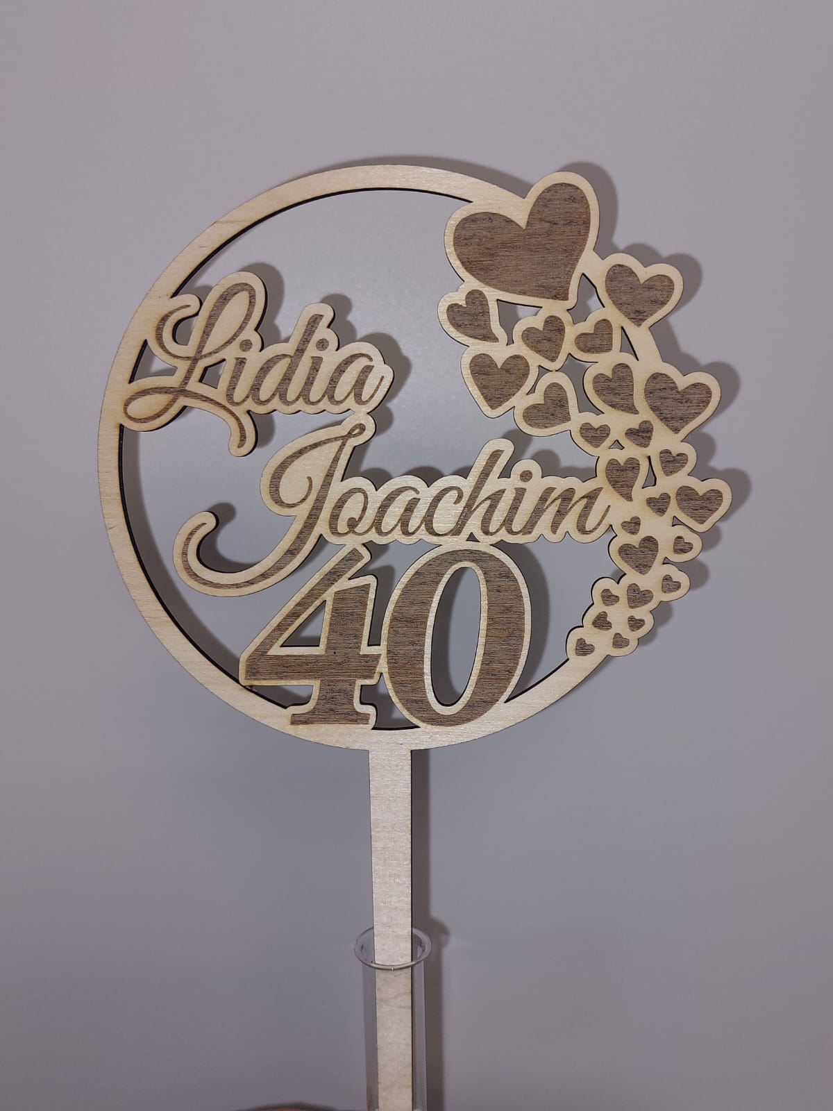  Cake Topper 💍 Hochzeit & Jubiläum Personalisiert