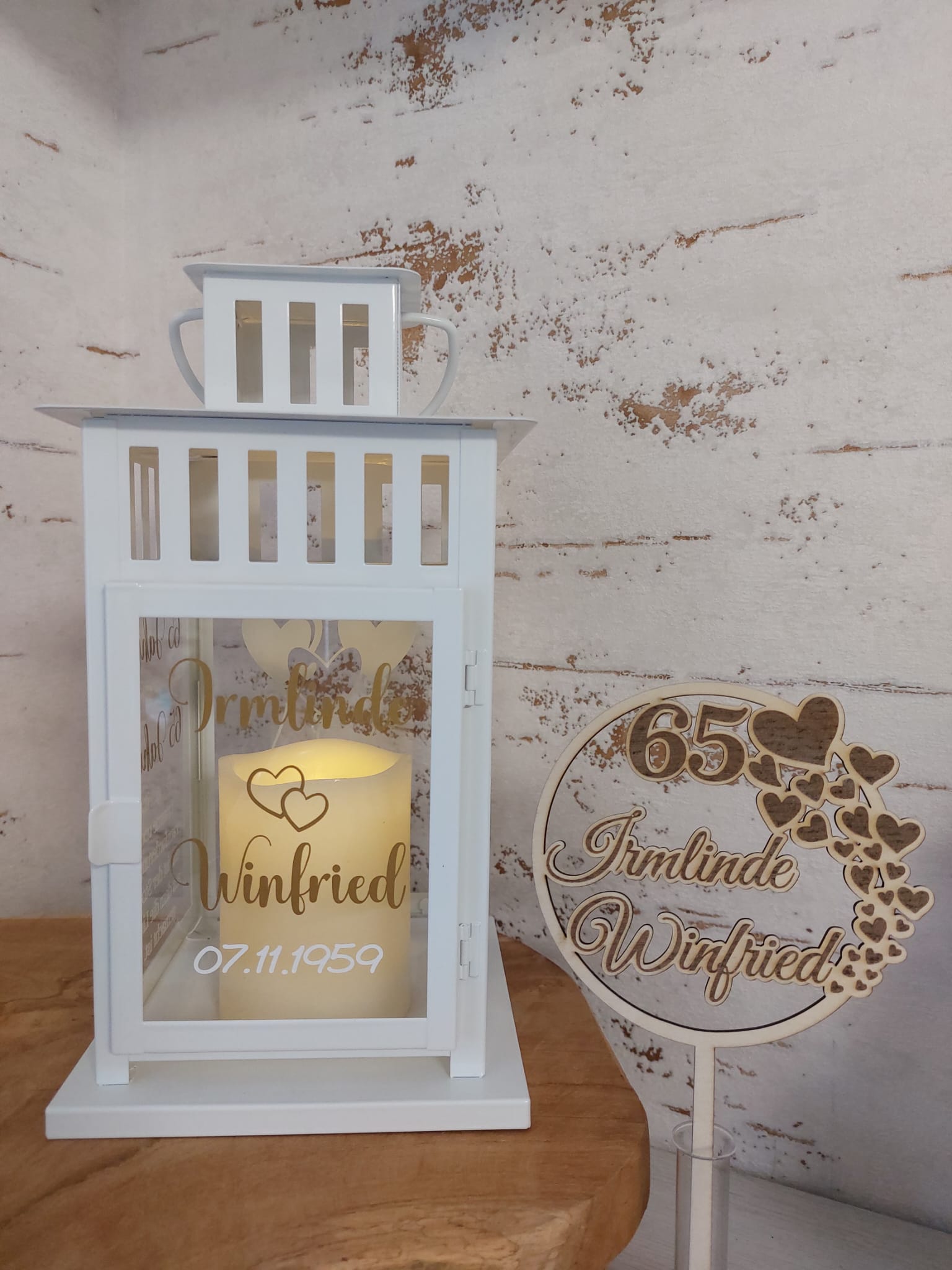  Cake Topper 💍 Hochzeit & Jubiläum Personalisiert