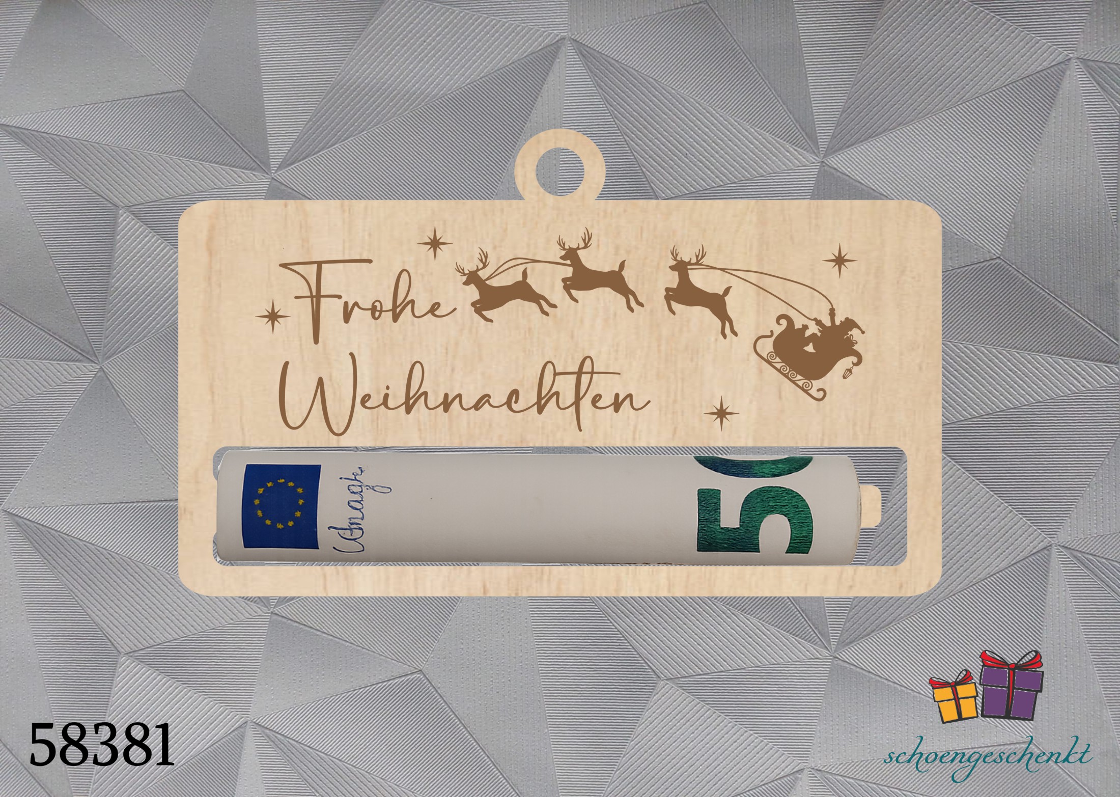 Frohe Weihnachten 🎅🛷 Geldgeschenk Klammer