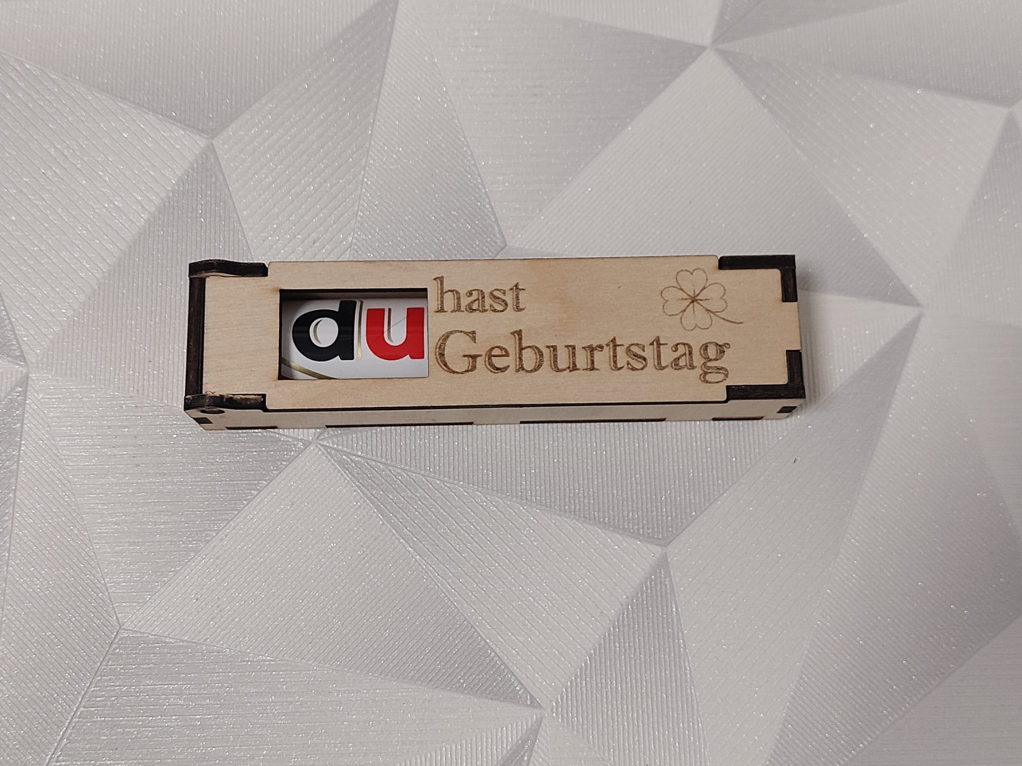 Du hast Geburtstag 🍀Kleeblatt 🍫 Duplobox