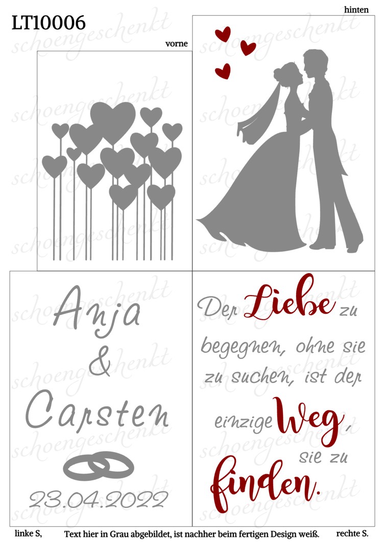 Der Liebe zu begegnen, ohne sie zu suchen, ist der einzige Weg, sie zu finden.💍 Laterne Hochzeit