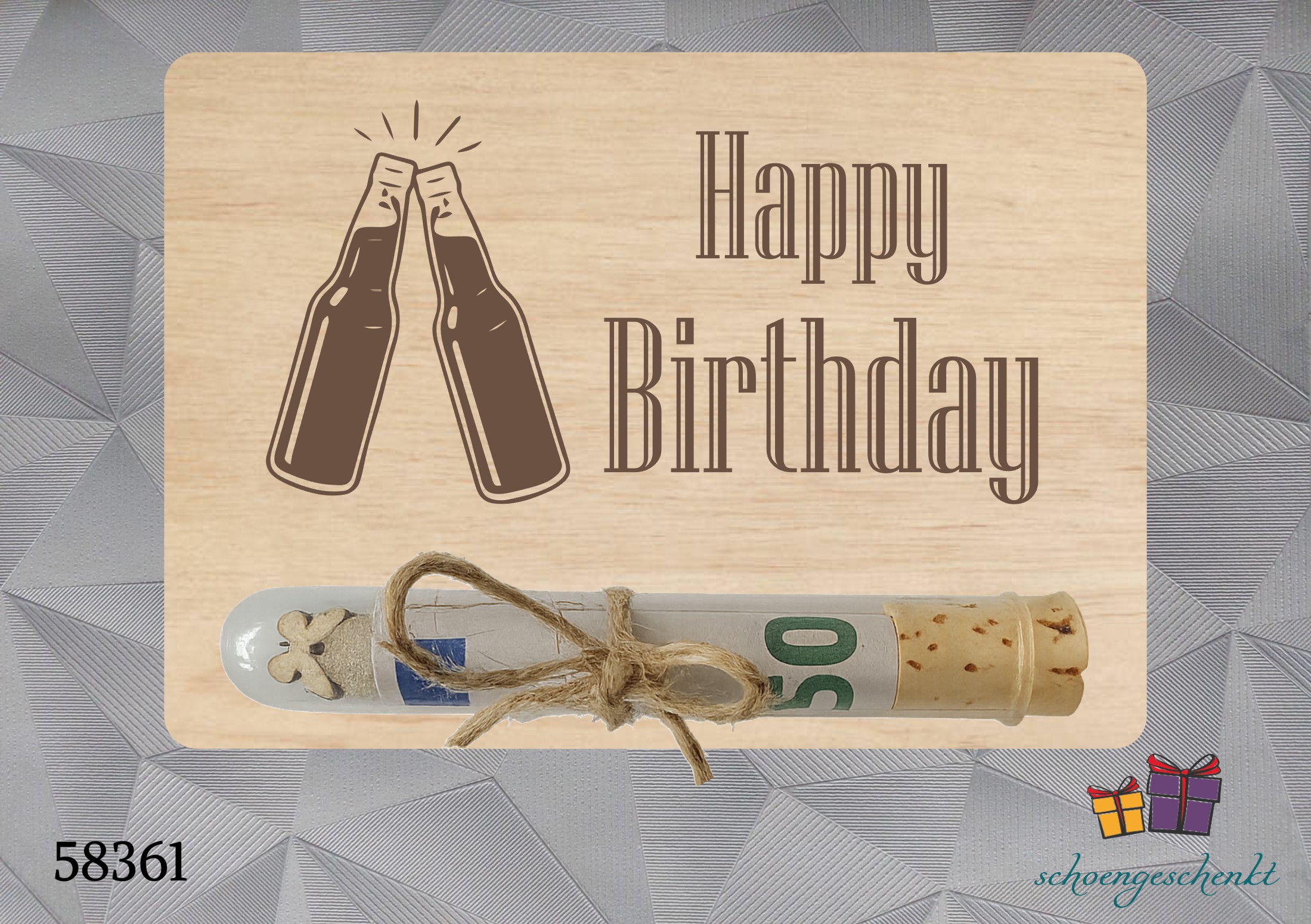  Happy Birthday 🍺 Geldgeschenkkarte 