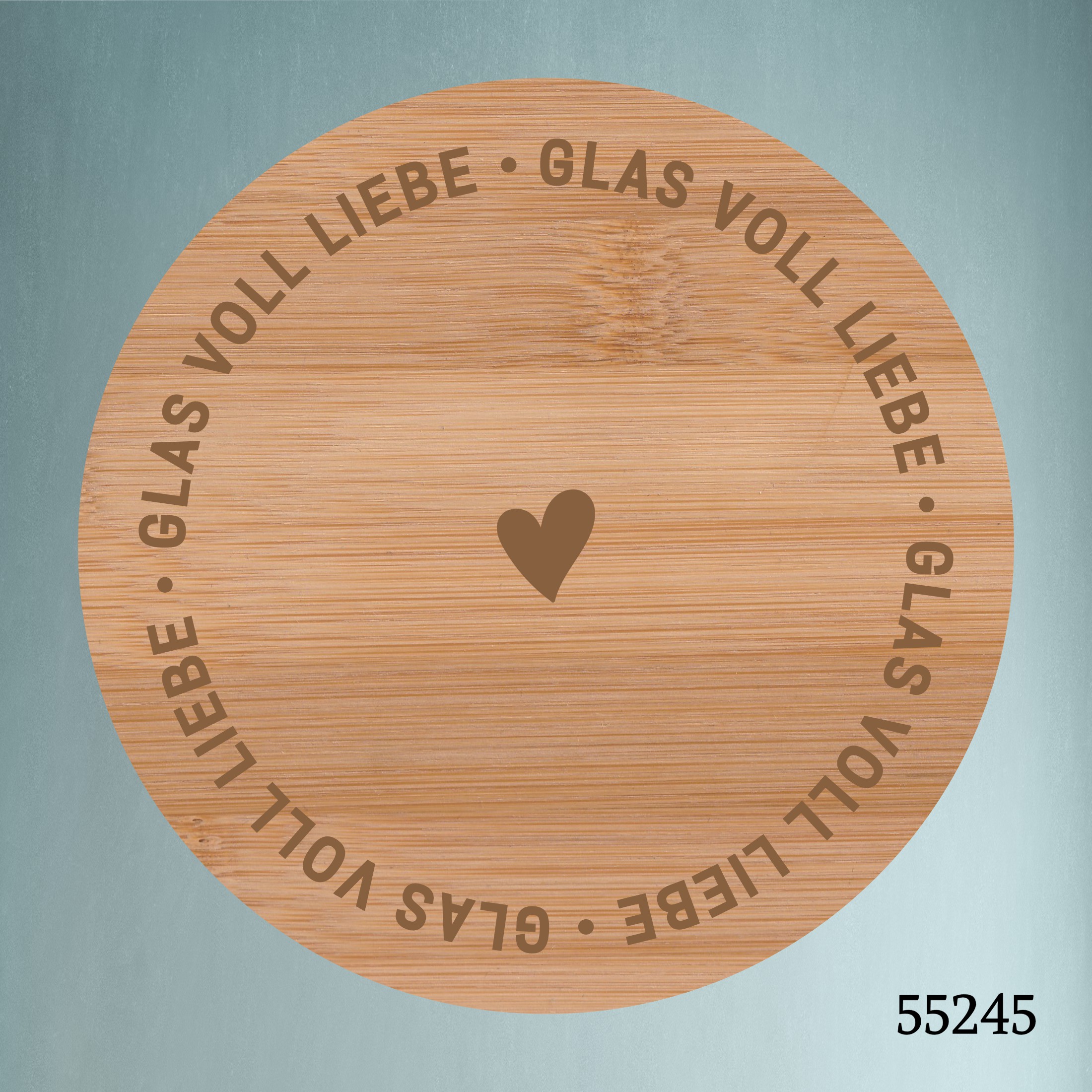🍪Glas voll Liebe🍪 Naschglas mit Graviertem Bambusdeckel