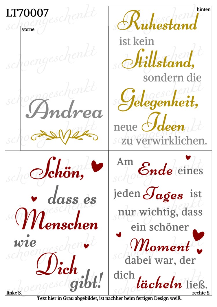 Schön, dass es Menschen wie Dich gibt ❤️ Laterne Rente