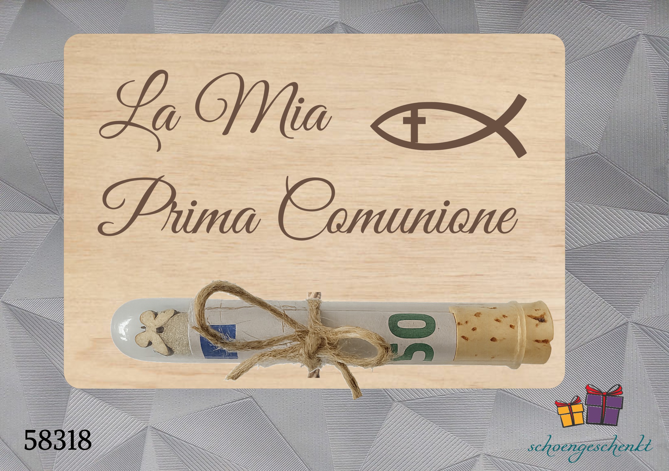 La Mia Prima Comunione 🐟 Fisch  - Geldgeschenkkarte