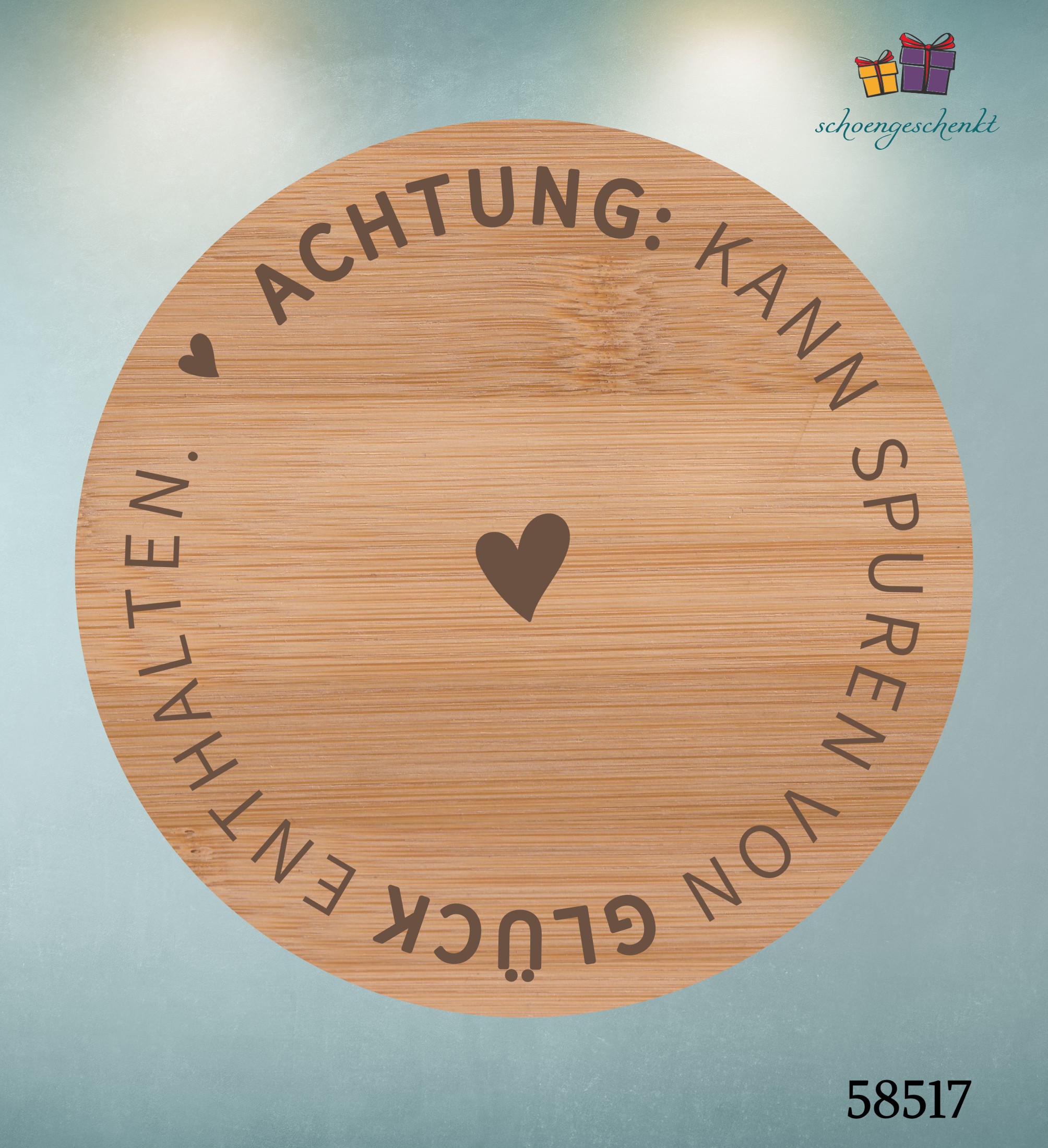 ACHTUNG: Kann Spuren von Glück enthalten. 🍪 Naschglas personalisiert