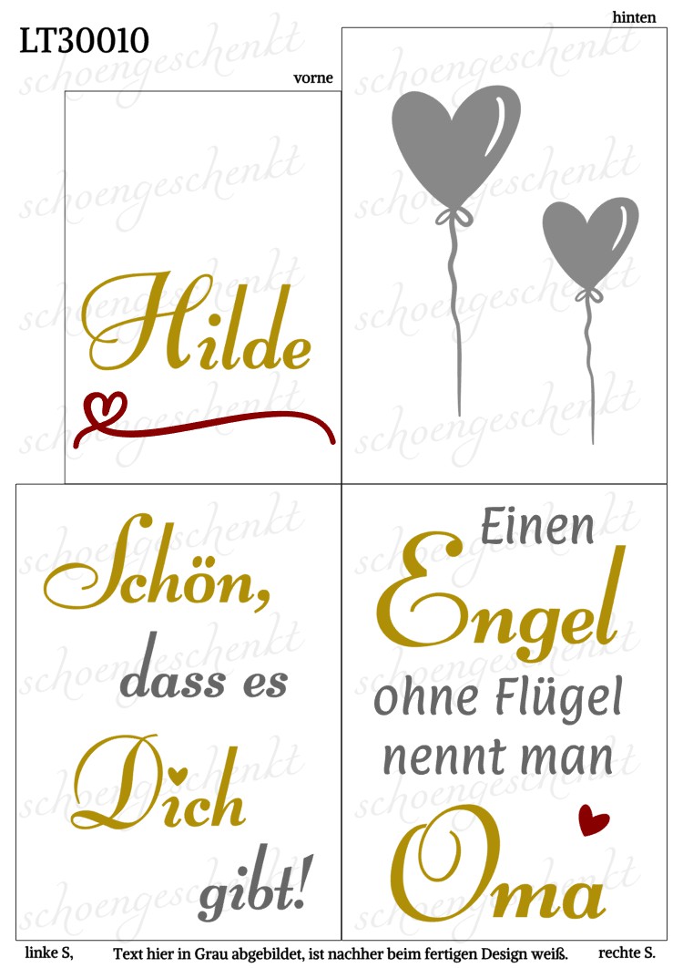 Einen Engel ohne Flügel nennt man Oma ❤️ Laterne für Oma