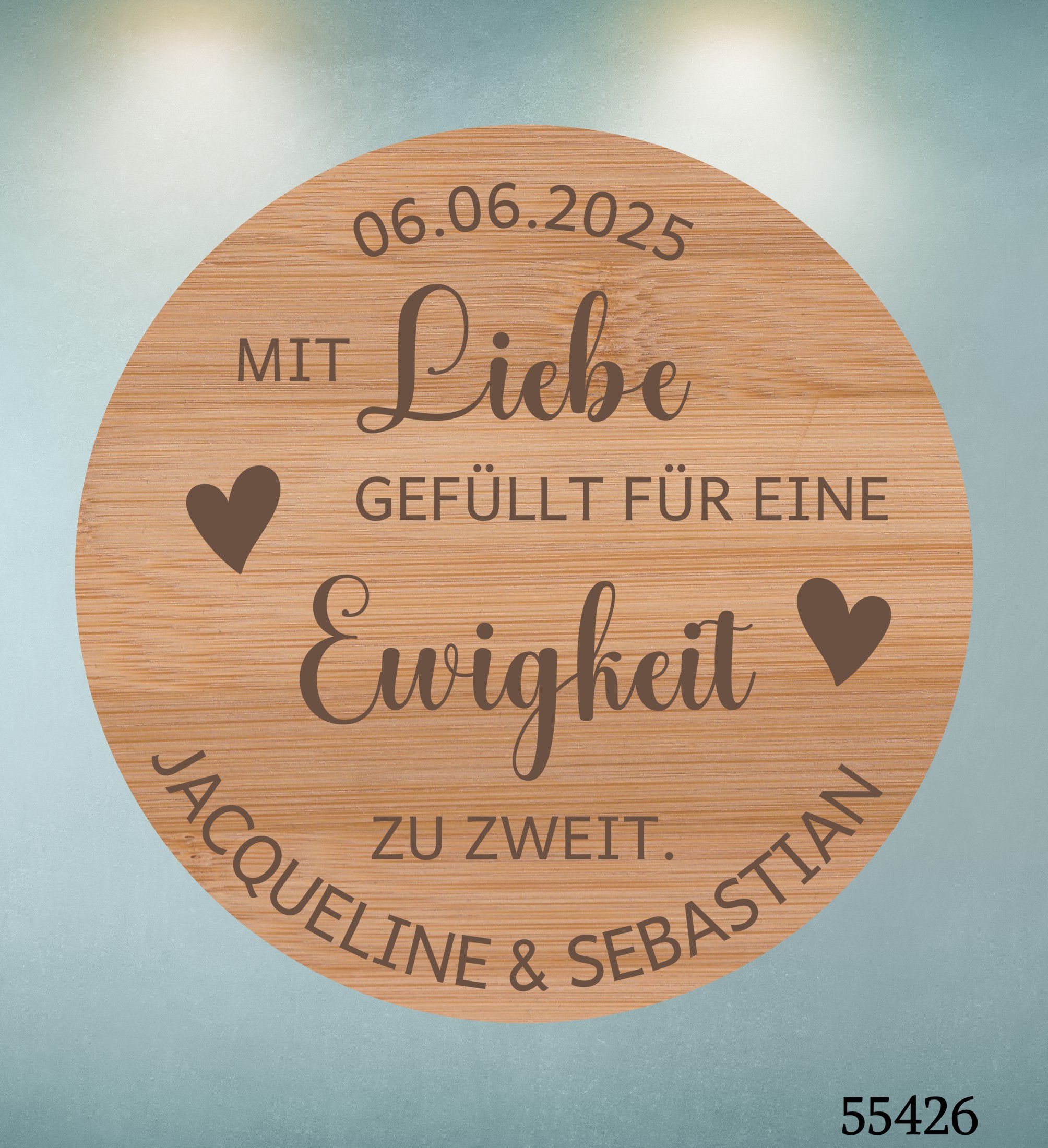 Mit Liebe gefüllt für eine Ewigkeit zu zweit.  💝 Naschglas mit Gravur als Hochzeitsgeschenk