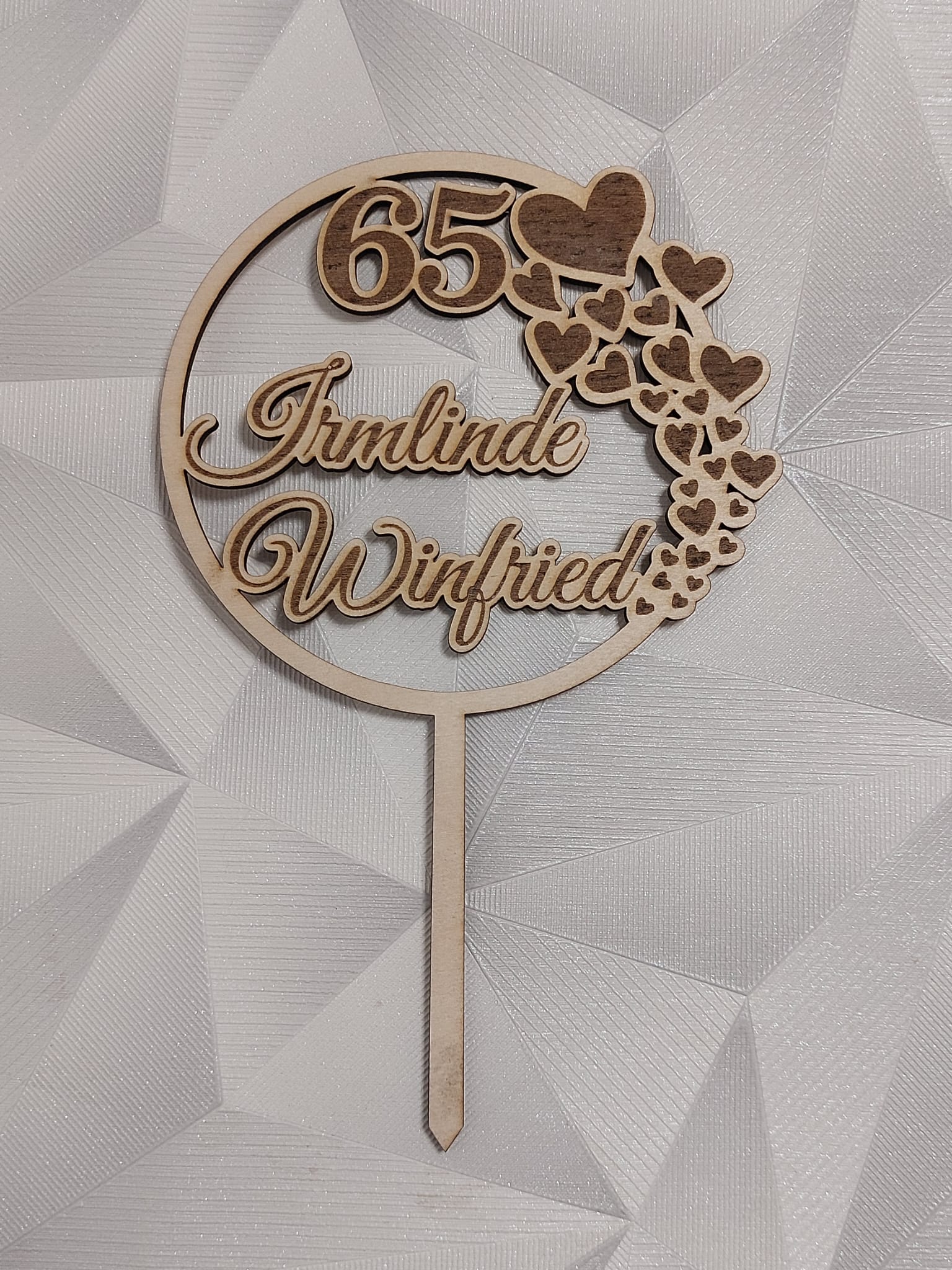 Cake Topper 💍 Hochzeit & Jubiläum Personalisiert