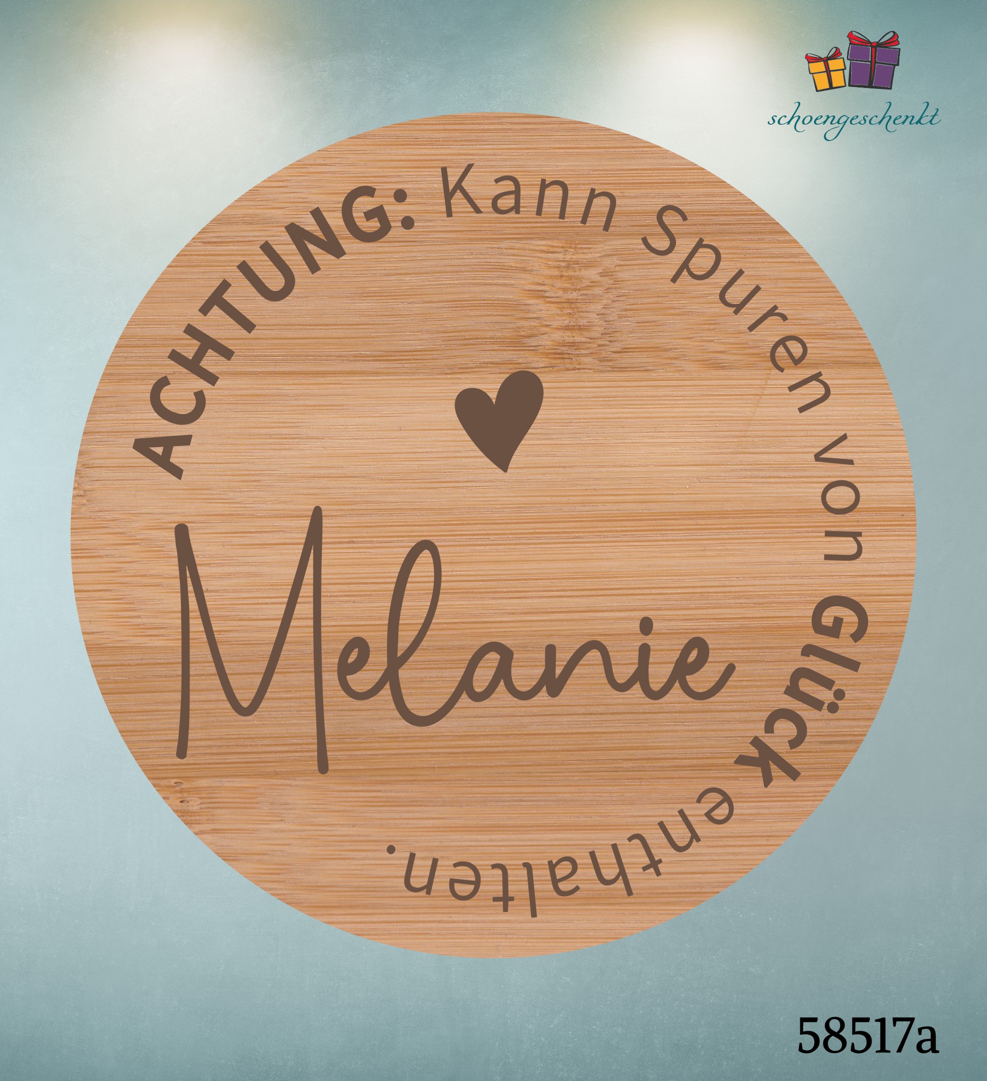 ACHTUNG: Kann Spuren von Glück enthalten. 🍪 Naschglas personalisiert