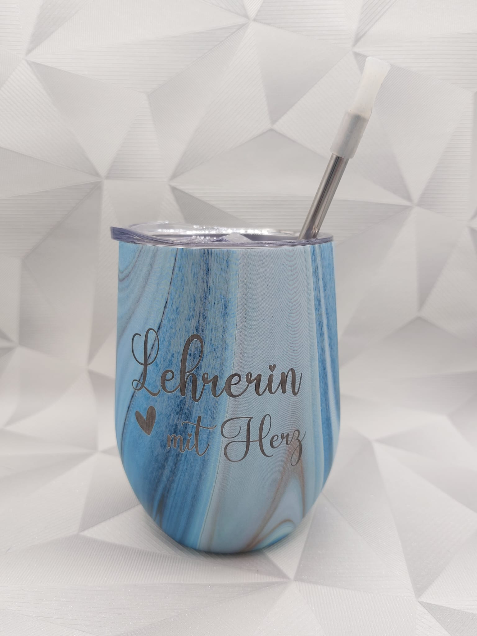 Lehrerin mit Herz und Namen. Wein ToGo Becher 