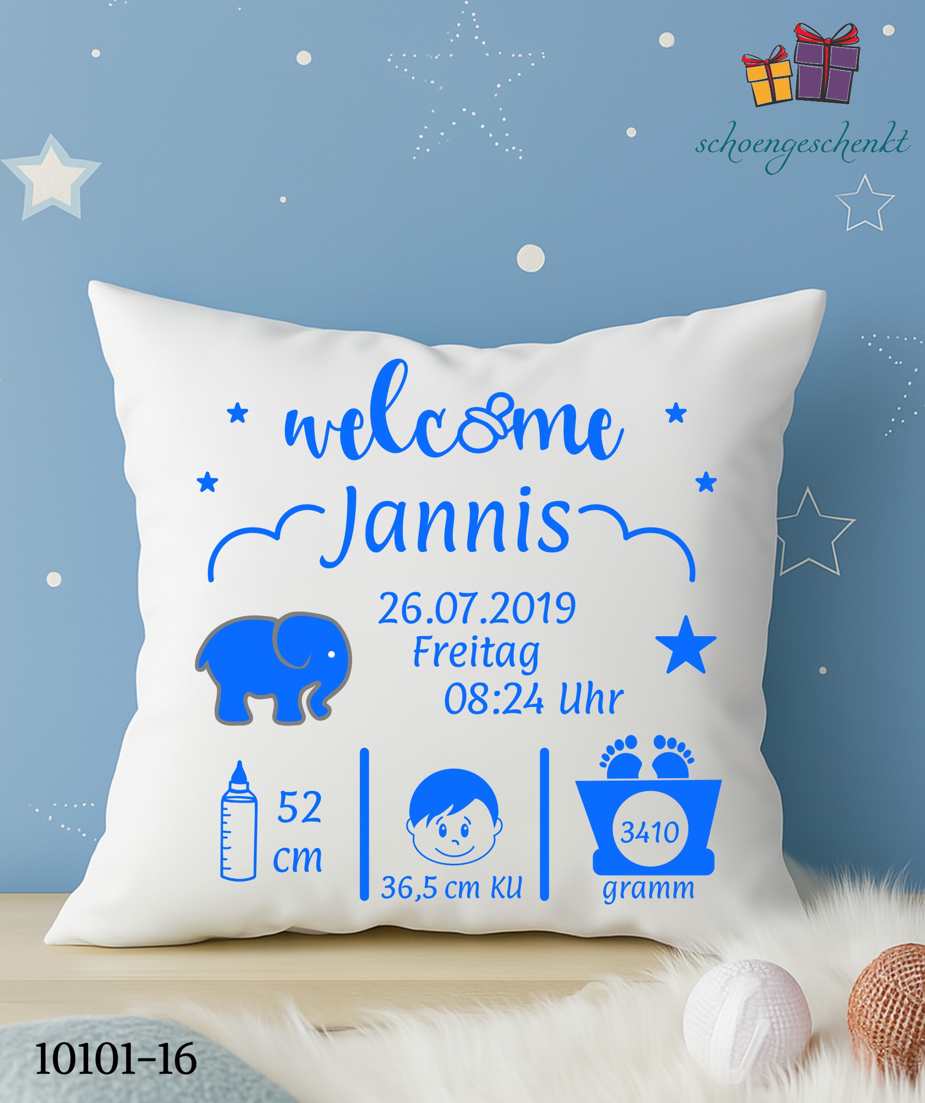 Baby Boy Kissen