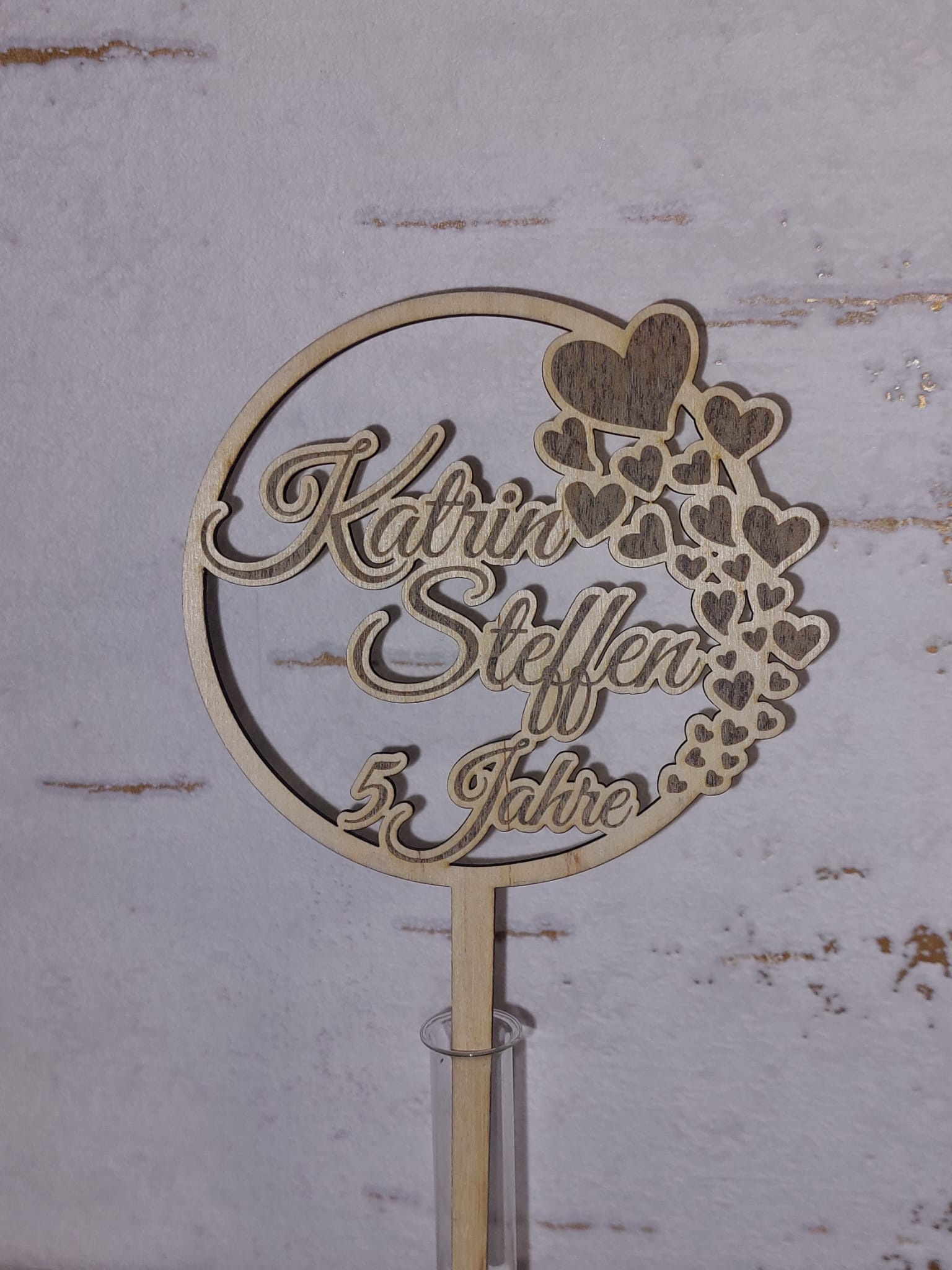  Cake Topper 💍 Hochzeit & Jubiläum Personalisiert