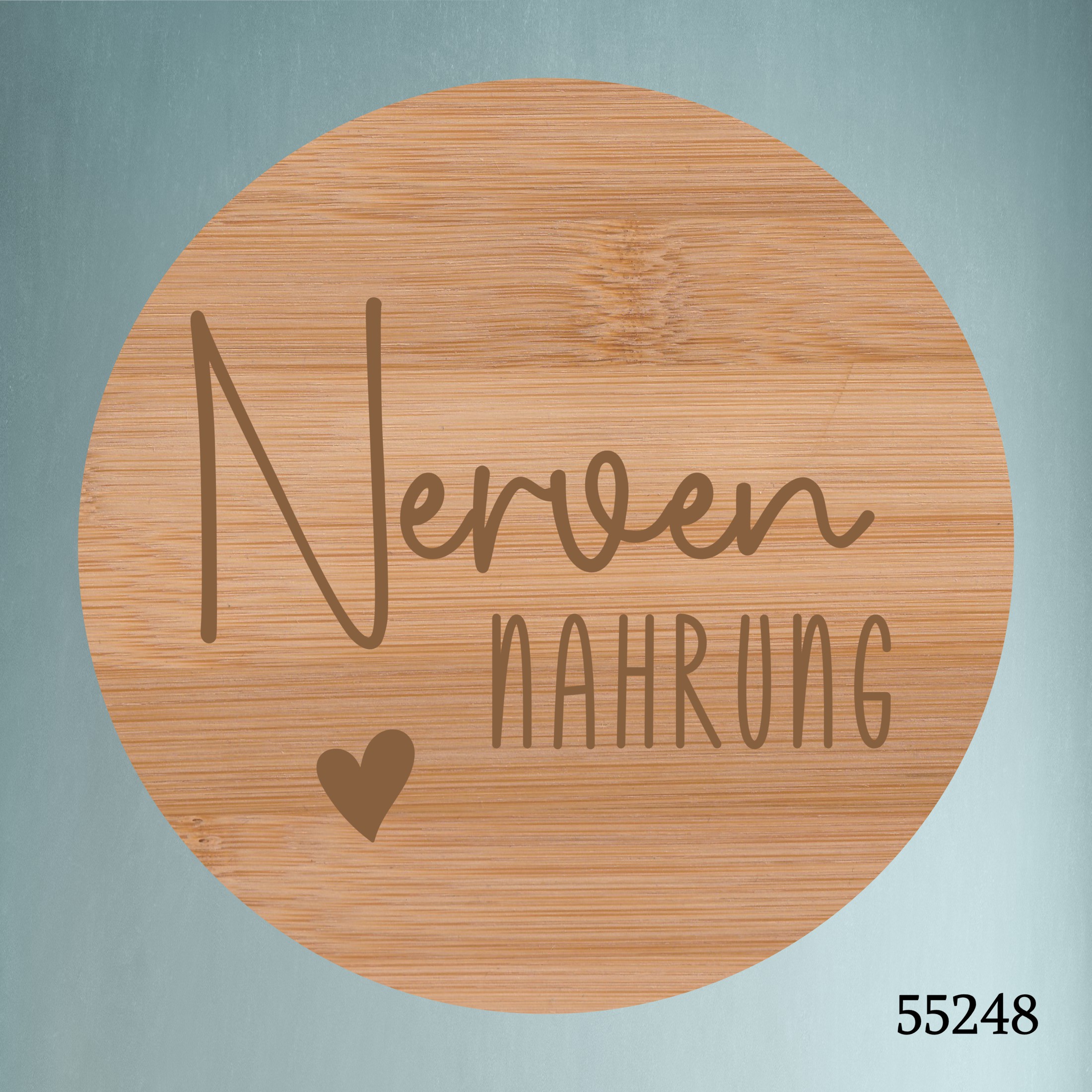 🍪Nervennahrung🍪 Naschglas mit Graviertem Bambusdeckel