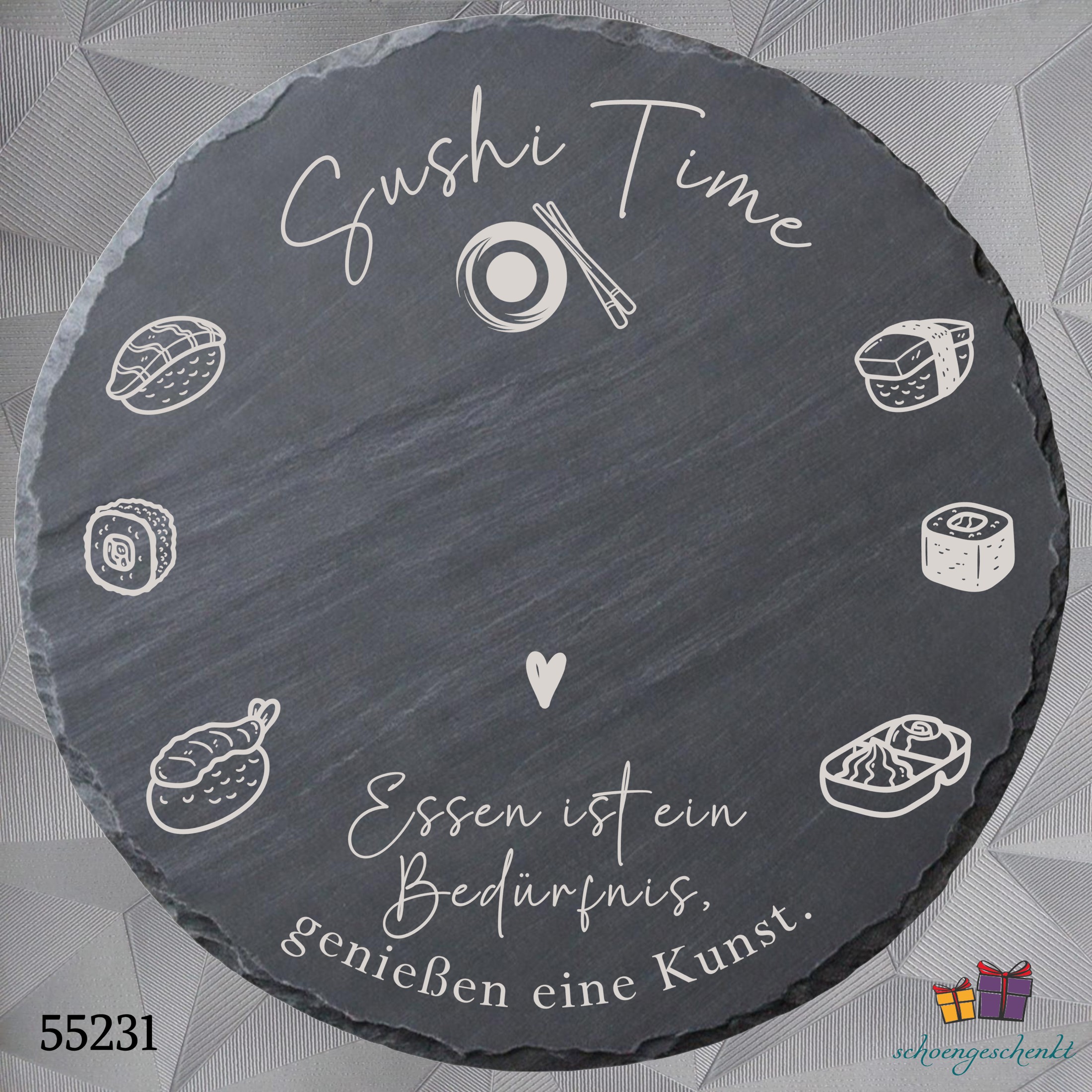 Schieferplatte „Sushi Time“  🍣