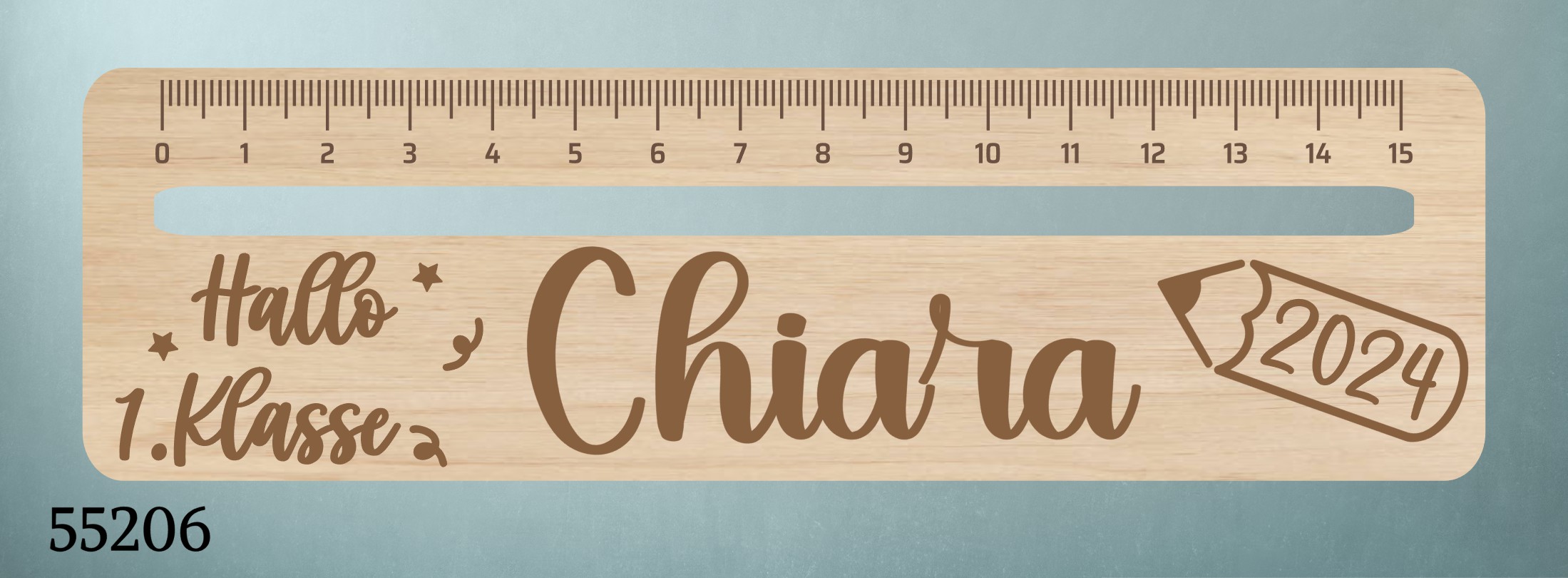 Lesehilfe mit Lineal📏 Hallo Erste Klasse – personalisiert mit Namen & Einschulungsjahr