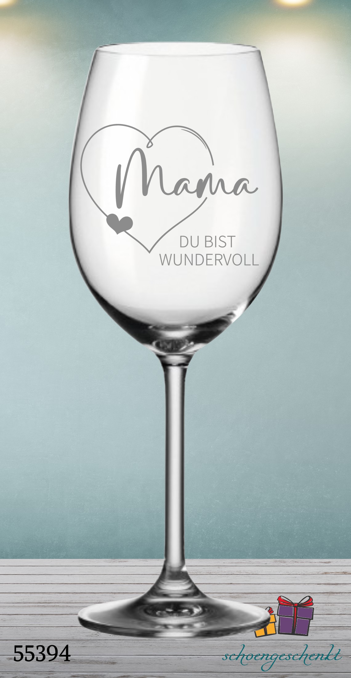 Mama – Du bist wundervoll! 🧡 Ein Glas, das sagt, was das Herz fühlt.