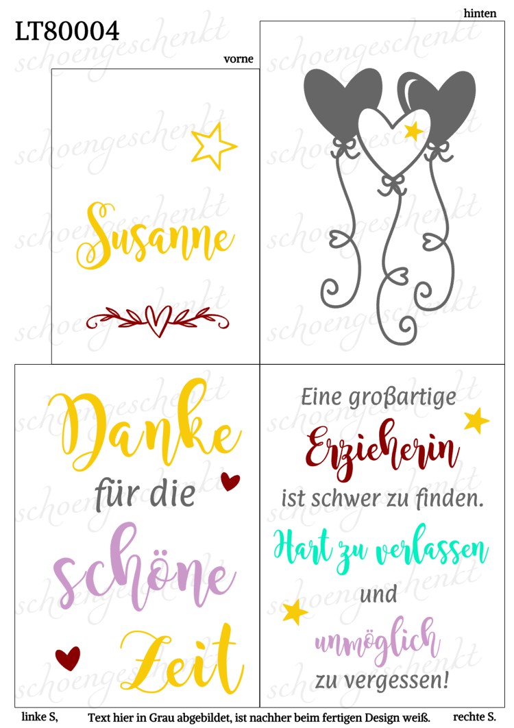 Danke für die schöne Zeit ⭐️ Laterne Erzieher-Lehrer-Hebamme